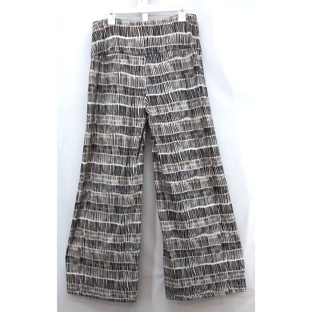 Arolina Classic & Comfy Pants Womens XXL White Black Geometric Pull On Wide Leg - Picture 2 of 8